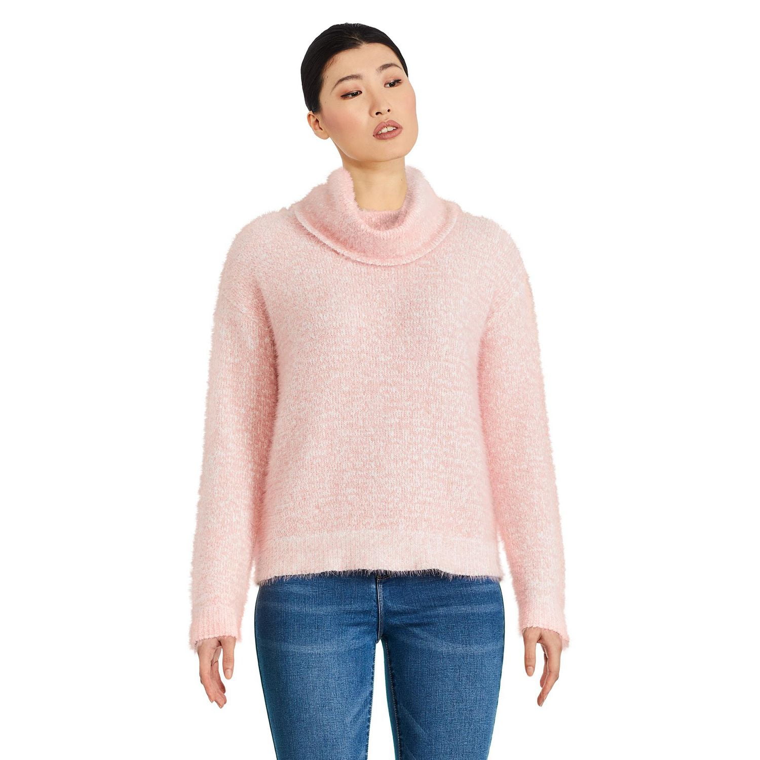 George Women s Boxy Eyelash Knit Sweater