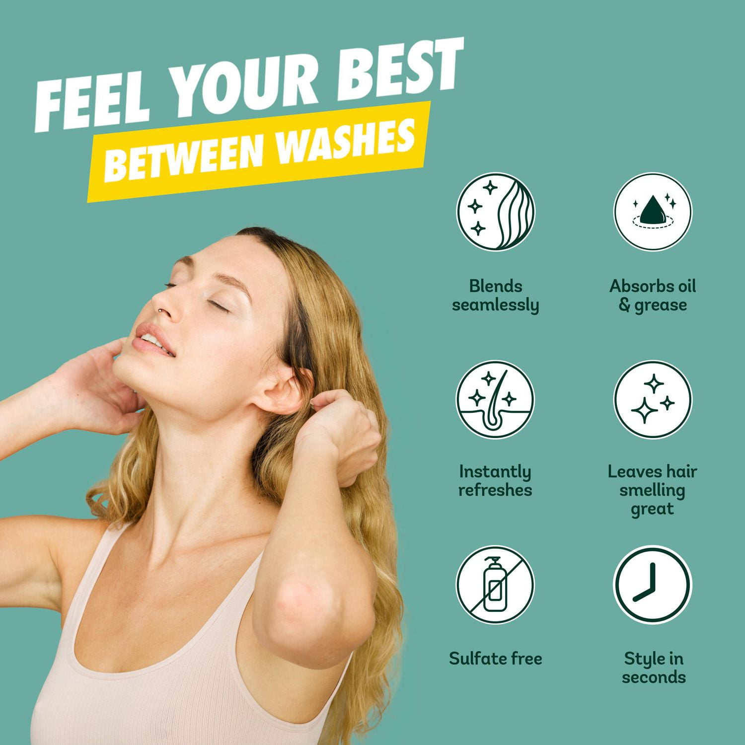 Shampooing sec blond éblouissant Batiste 200 mL, shampooing sec