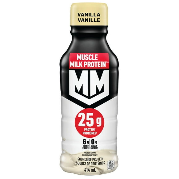 Muscle Milk Protein Vanilla Protein Shake 414mL, 414mL Single Serve Vanilla Protein Shake