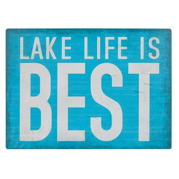 Canadiana Sentiment imprimé “Lake Life Is Best"