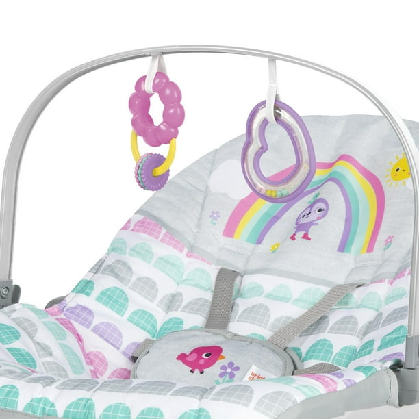 Bright Starts Rainforest Vibes Portable Compact Baby Swing with