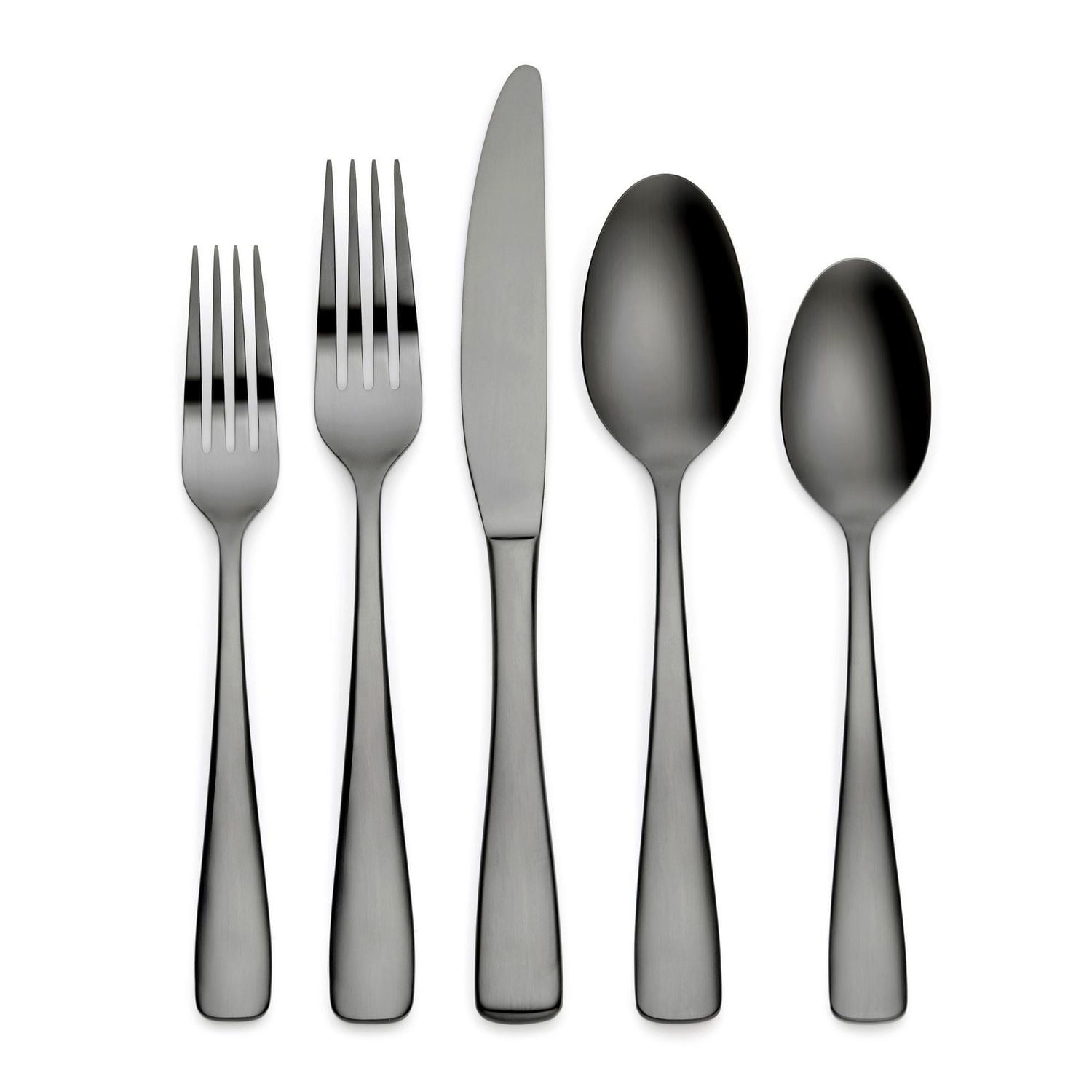 ORNATIVE Luna MattBlack 20Piece Flatware Set, Service for 4 Walmart