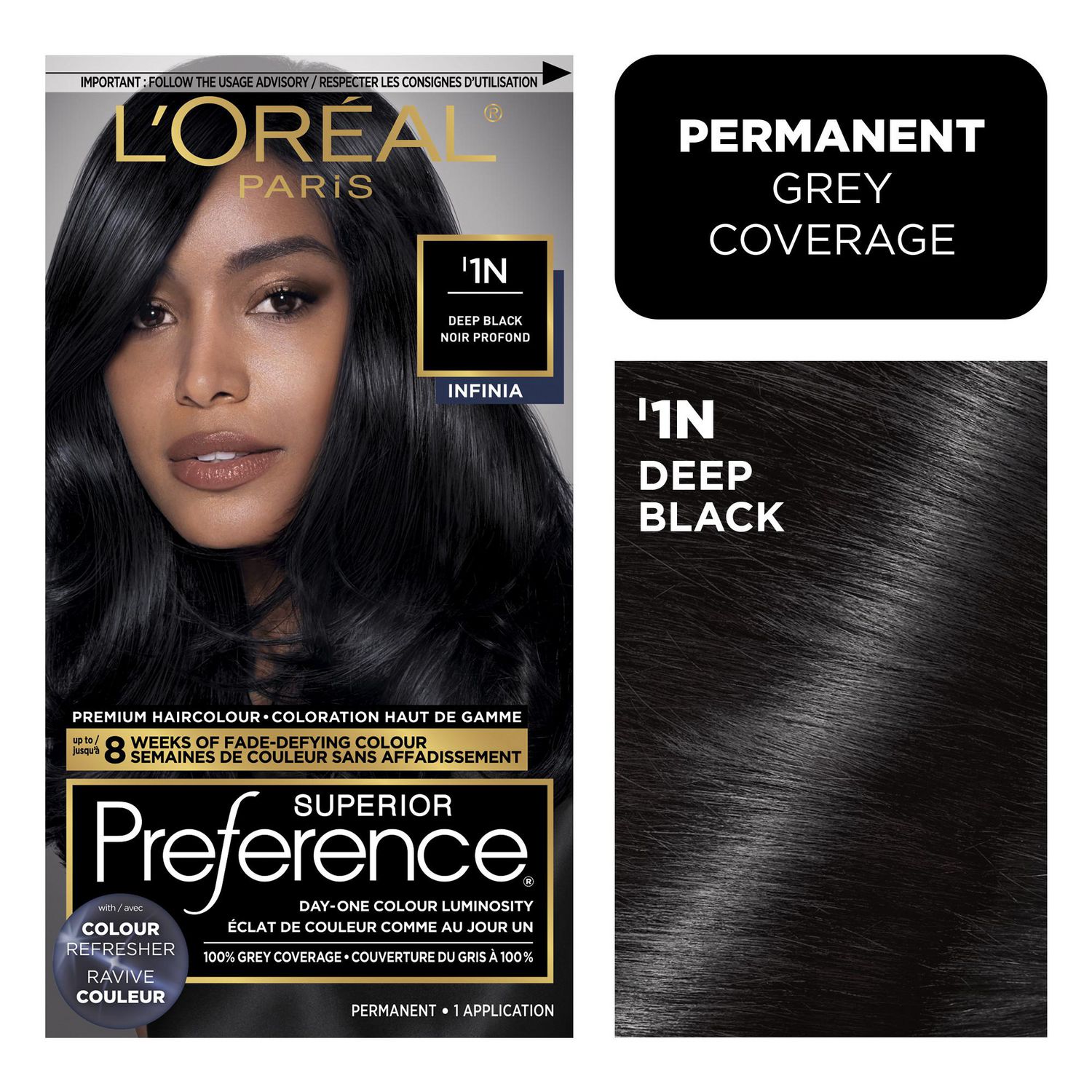 L'Oréal Paris Permanent Hair Colour, Radiant At-Home Hair Colour with up to  100% Grey Coverage, Pro-Keratin, Up to 8 Weeks of Colour, Excellence Crème,  1 Black, 72ml+100g : Amazon.in: Beauty