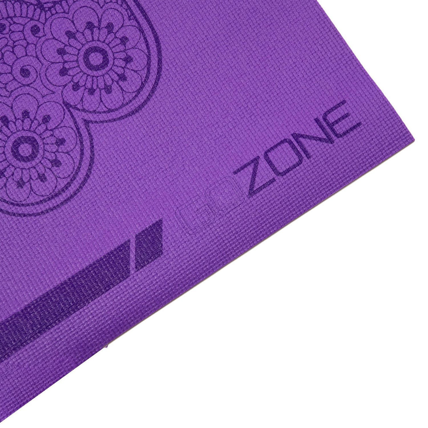 Rolled Purple Yoga Mat And Clear Plastic Water Bottle On A Wooden Surface  With Natural Light Genderneutral Fitness Yoga And Exercise Props At Home Or  Gym Banner With Copy Space Active Lifestyle
