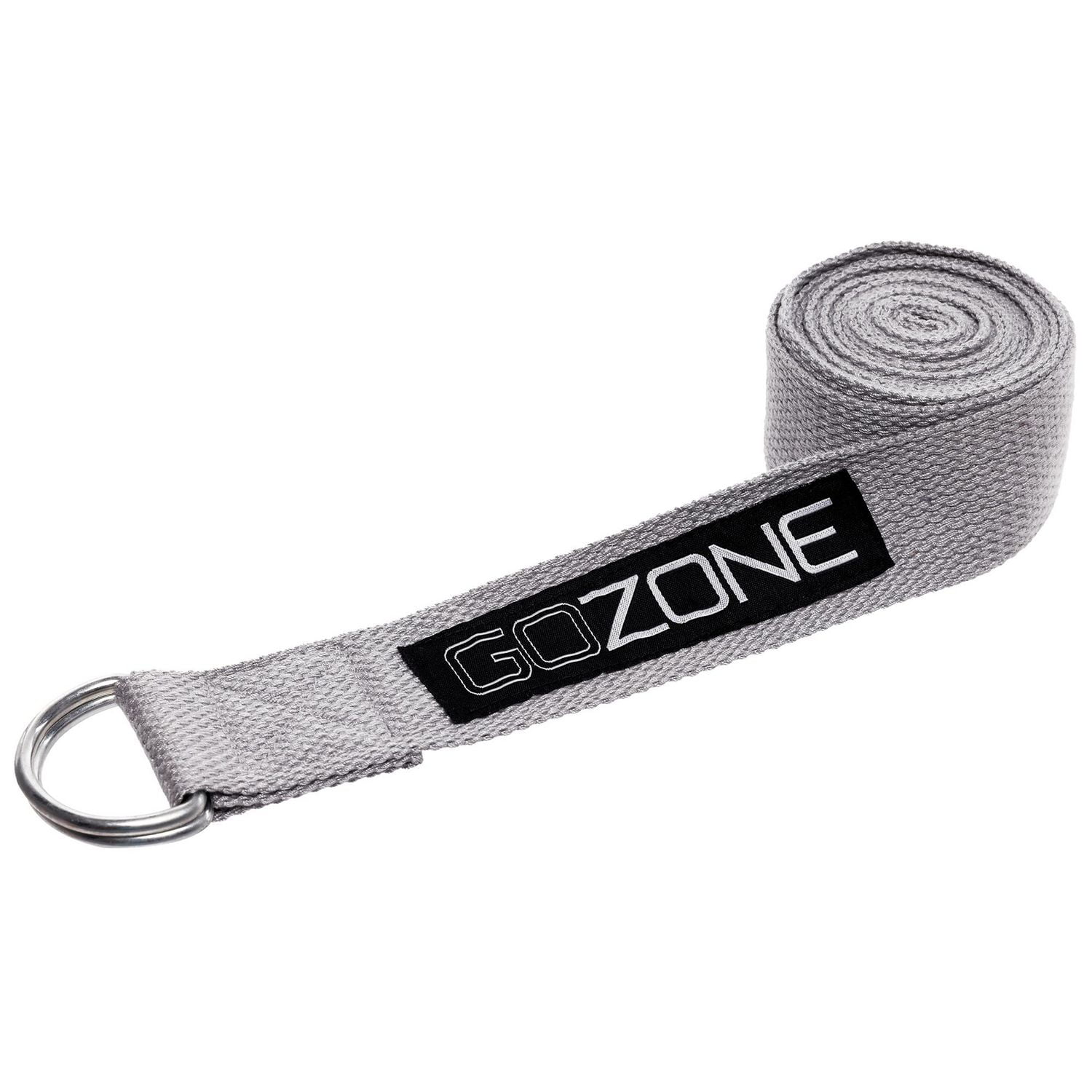 GoZone Yoga Strap/Mat Carry Strap – Grey, 6' cotton strap 