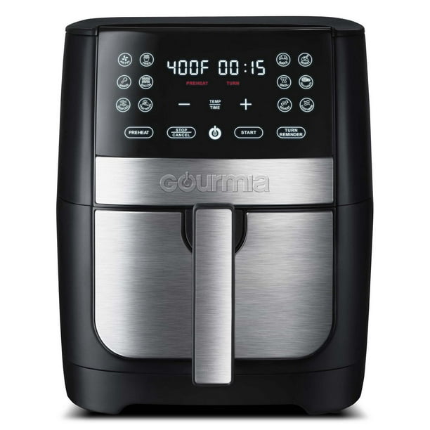 Gourmia 7.5 L / 8 Qt Digital Air Fryer with 12 Functions and Guided ...
