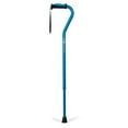 thumbnail image 1 of Hugo Adjustable Offset Handle Cane with Reflective Strap, Aquamarine, 1 of 2