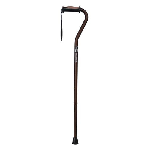 Hugo Adjustable Offset Handle Cane with Reflective Strap, Cocoa ...