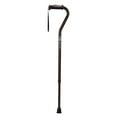 thumbnail image 1 of Hugo Adjustable Offset Handle Cane with Reflective Strap, Cocoa, 1 of 2