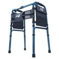 thumbnail image 1 of Hugo Sapphire Blue Adjustable Folding Walker With 5" Wheels and Plastic Glides, 1 of 3