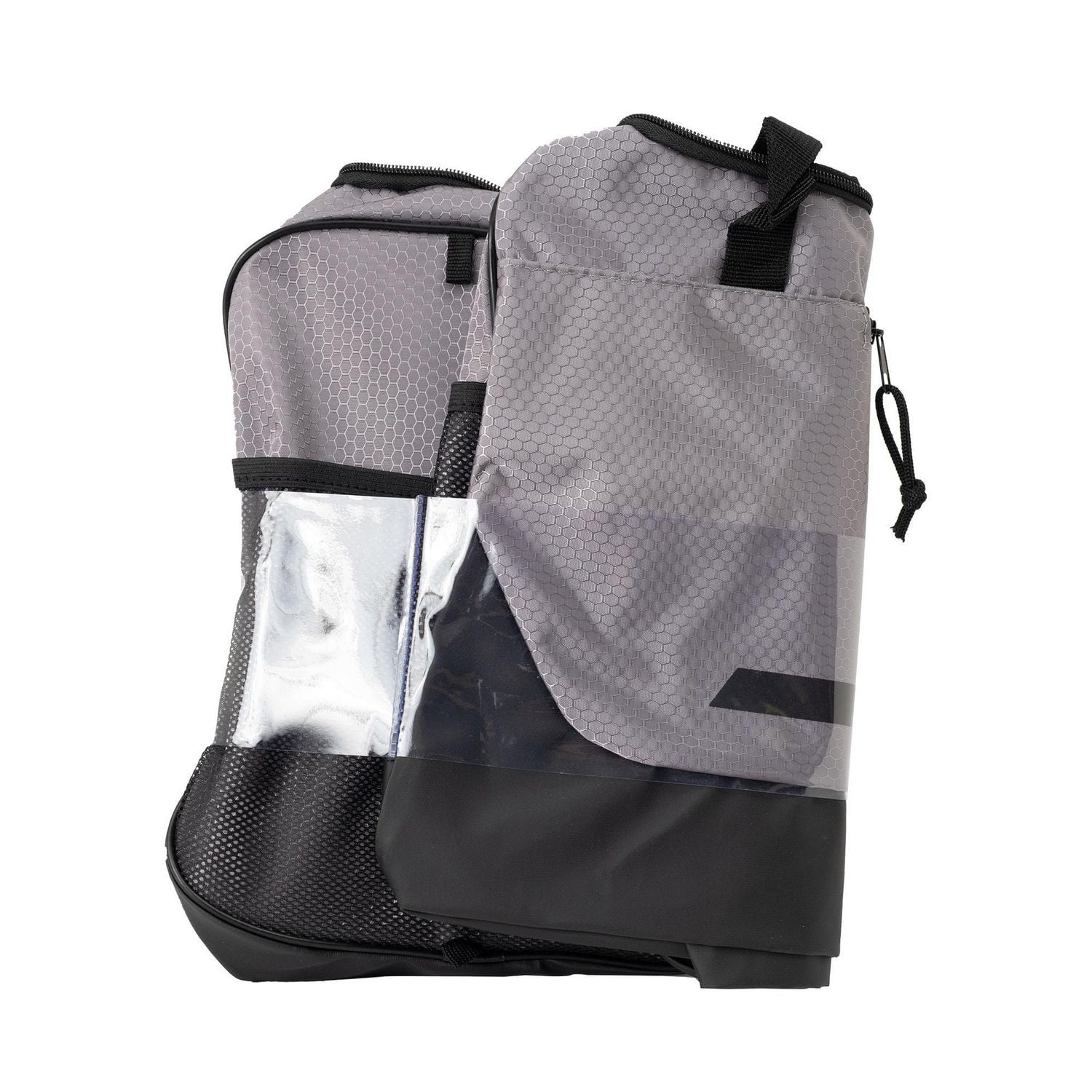 GoZone Lite Gym Bag – Grey/Black, With mesh side slip pockets 