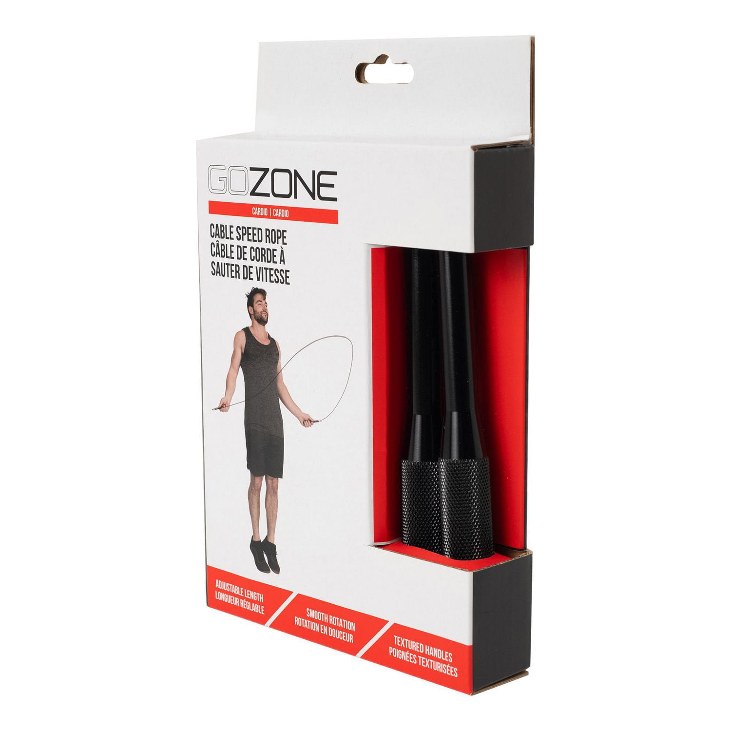 Cardio Jump Rope – Red/Black – GoZone – GoZone Canada