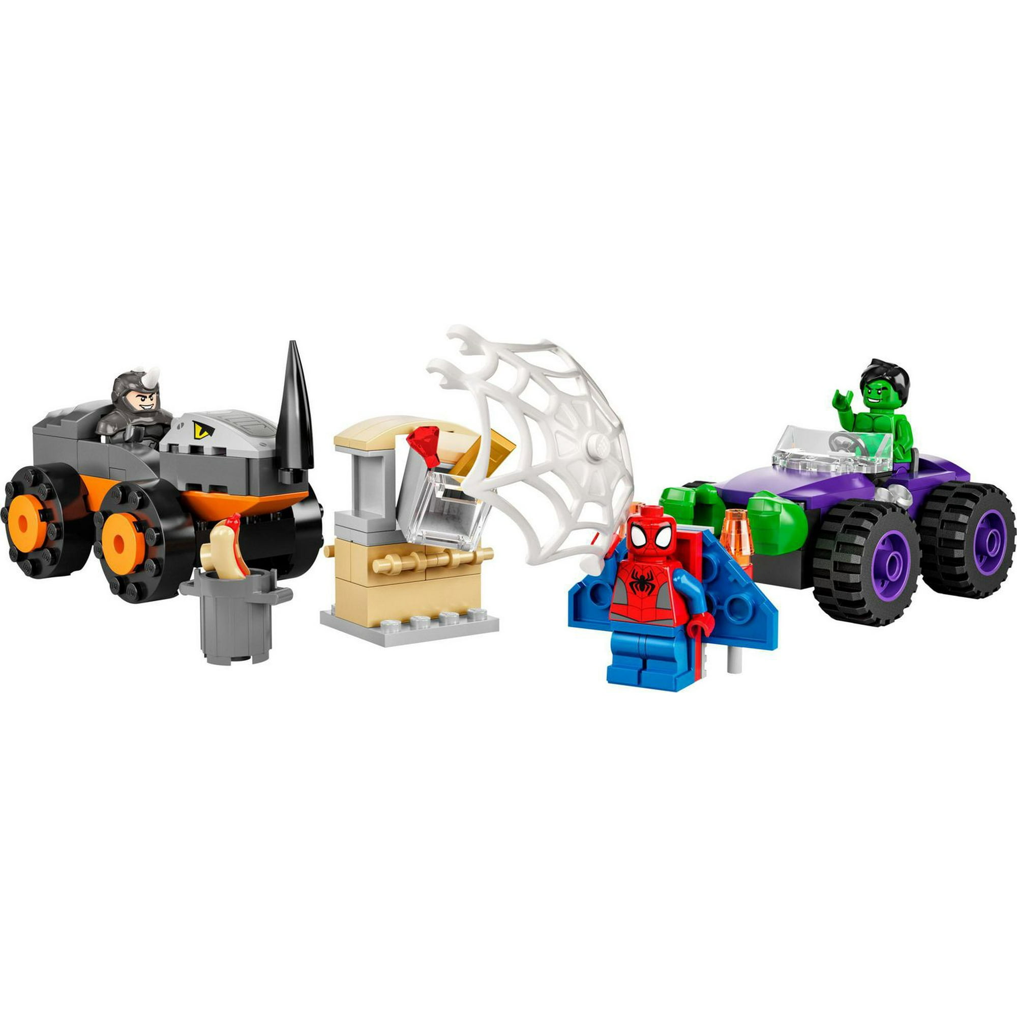 LEGO Marvel Spidey And His Amazing Friends Hulk vs. Rhino Truck Showdown  10782 (110 Pieces), Includes 110 Pieces, Ages 4+ 