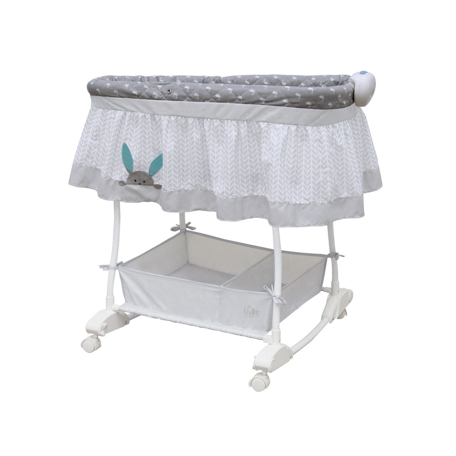 Bily Rocking Bassinet Peek A Boo Bunny Walmart