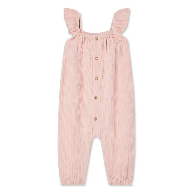 George Baby Girls' Crinkle Romper - Walmart.ca