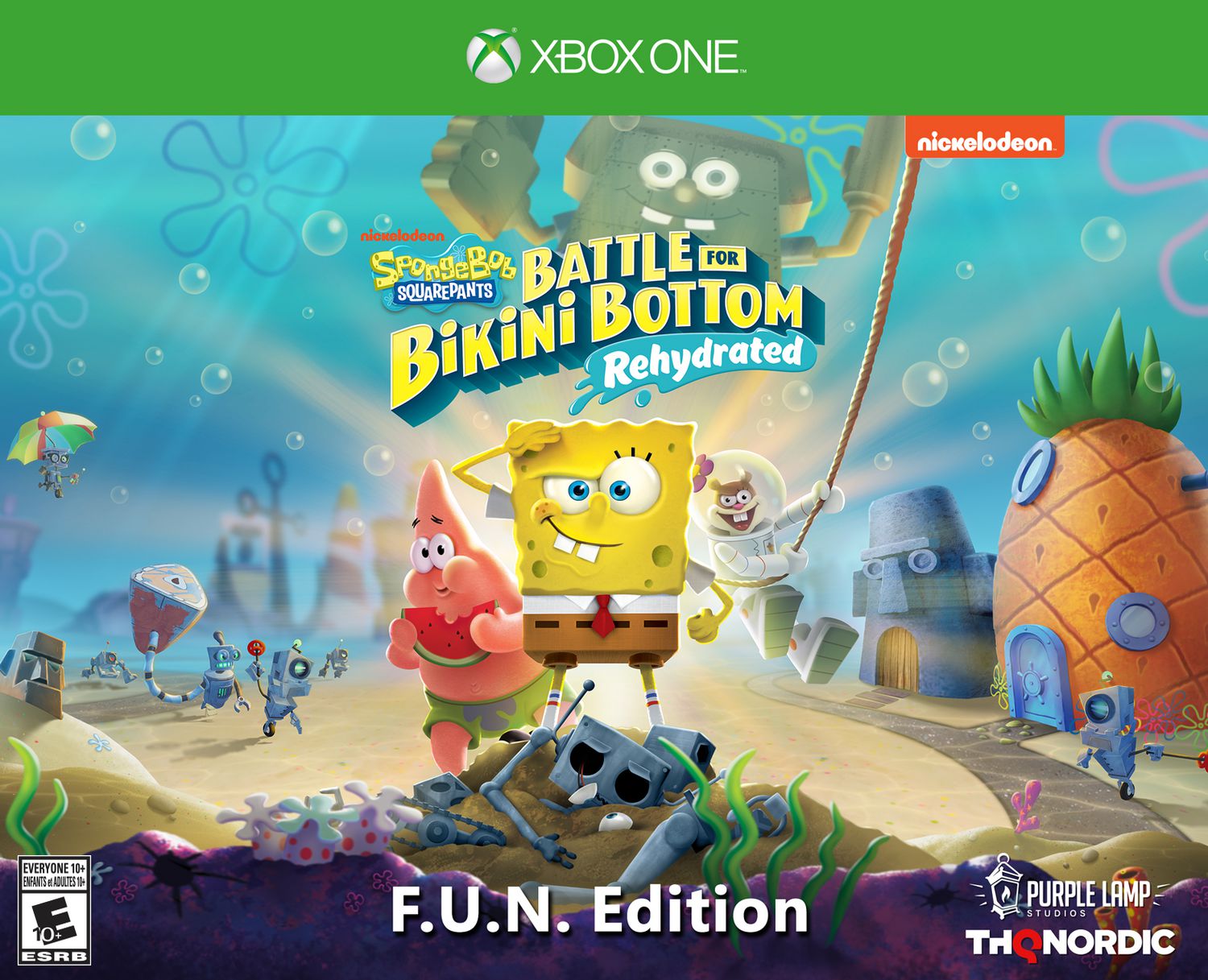 Spongebob Squarepants Battle For Bikini Bottom Rehydrated F U N Edition Xbox One Walmart Canada - robo patrick boss roblox