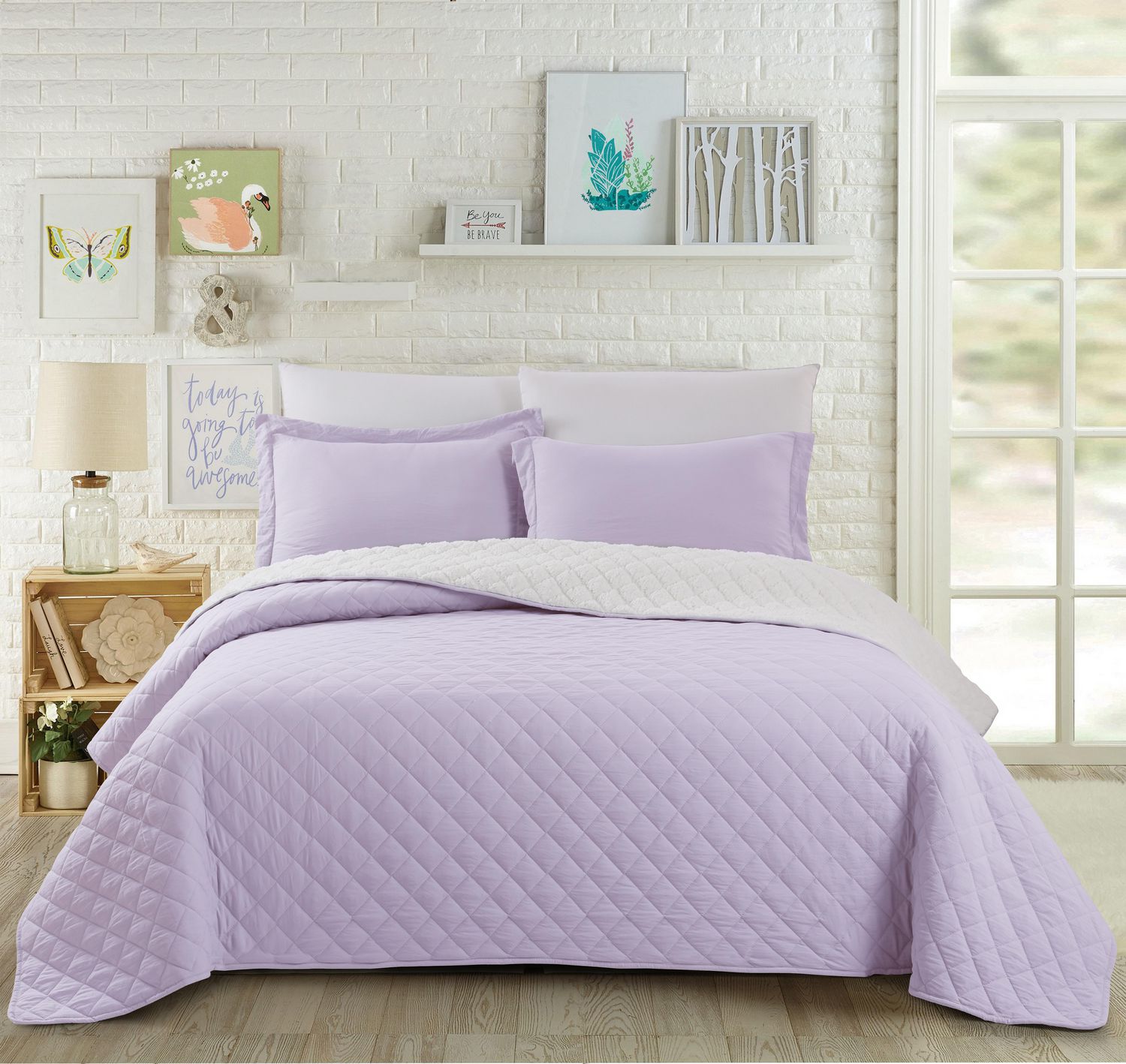 Reversible Sherpa Quilt Set Walmart Canada