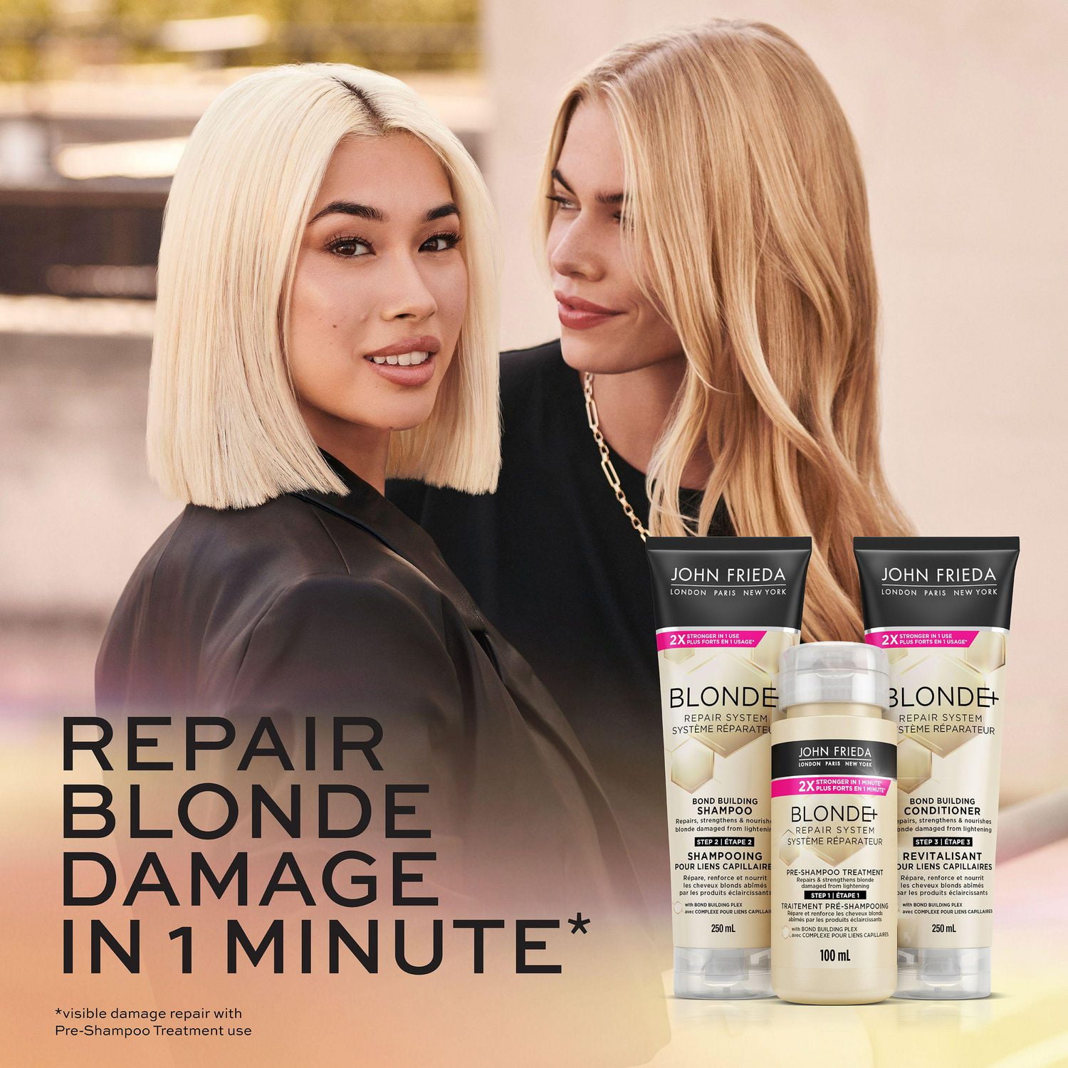 John Frieda Blonde Repair System Pre Shampoo Treatment for Damaged Blonde Hair STEP 1 100mL