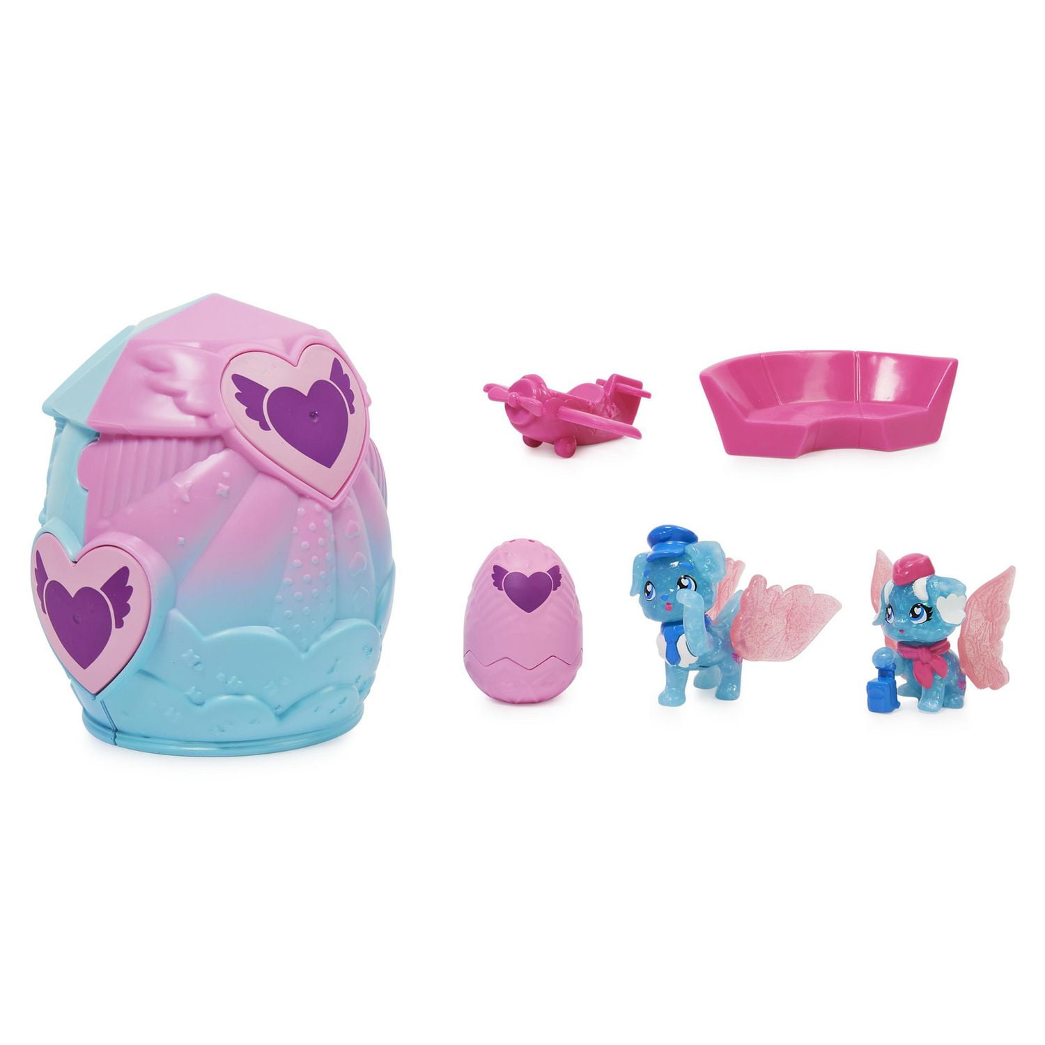 Hatchimals CollEGGtibles, Family Pack Home Playset with 3