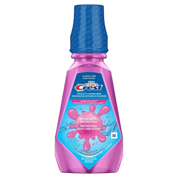 Crest Kid's Anticavity Fluoride Mouthwash - Bubblegum Rush, 500ML ...