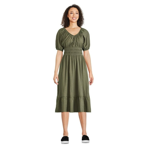 RPVATI Women's Smocked Floral Maxi Skirts 2025 Summer Tube Dresses Flowy Boho Long A Line Pleated Beach Skirt Light Green M
