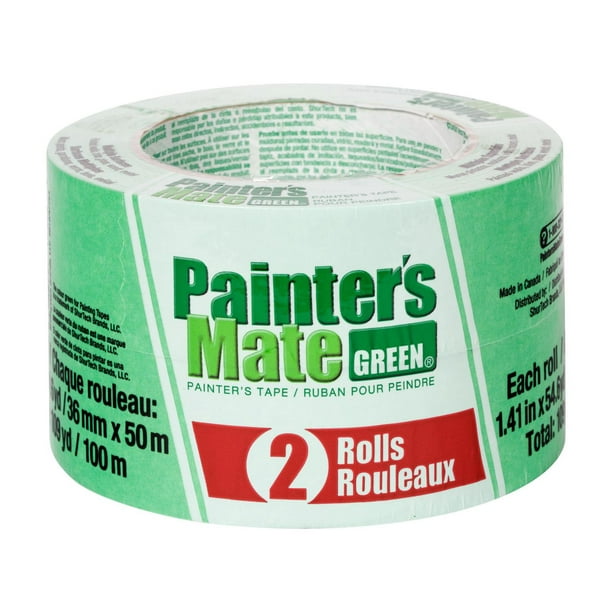 Ruban de peintre Painter’s Mate GreenMD – Vert 36&nbsp;mm x 50&nbsp;m, Paquet de 2