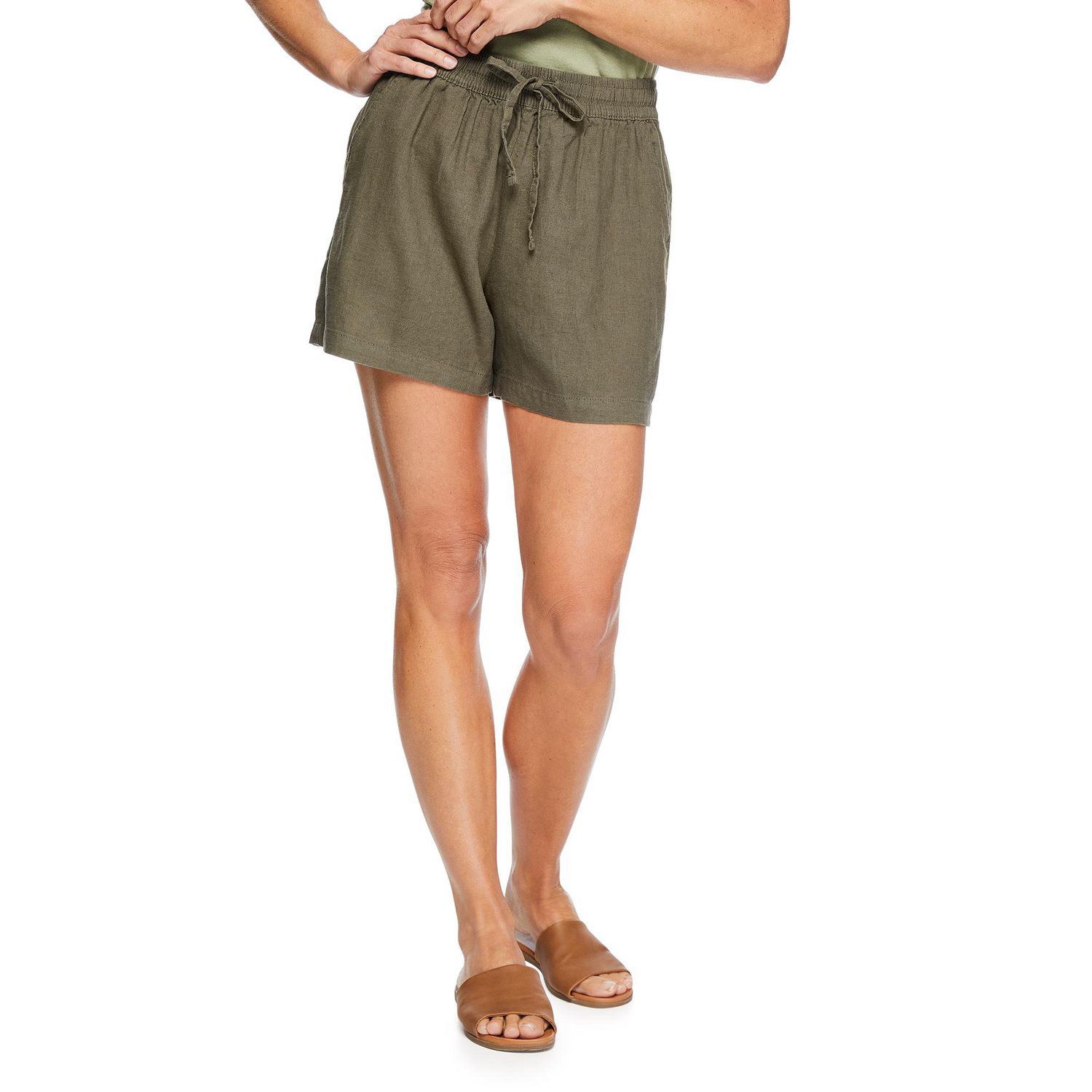Short en mélange de lin Iyla pour femmes