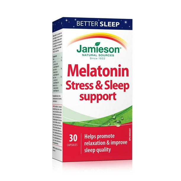 Jamieson Mélatonine soutien de Stress et de Sommeil 30 gélules