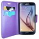 Étui portefeuille d'Exian pour Samsung Galaxy S6 - texturé, violet – image 3 sur 3