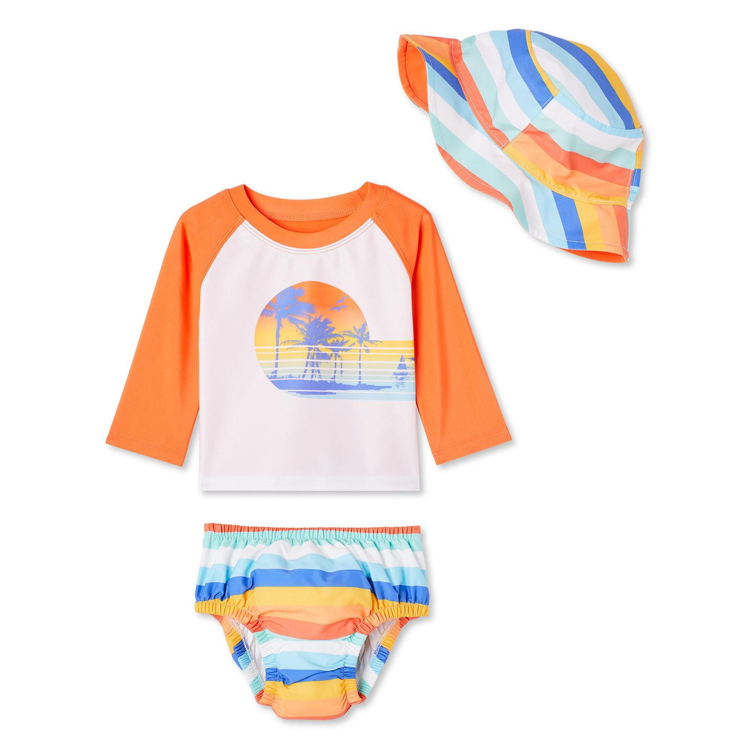 George Baby Boys' Swim Diaper 3-Piece Set