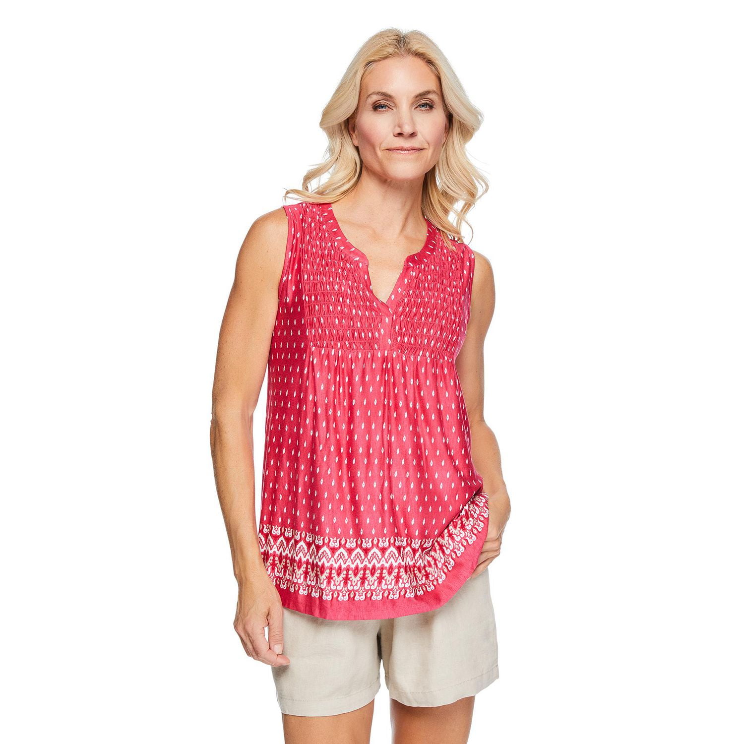 Iyla Women's Border Printed Top