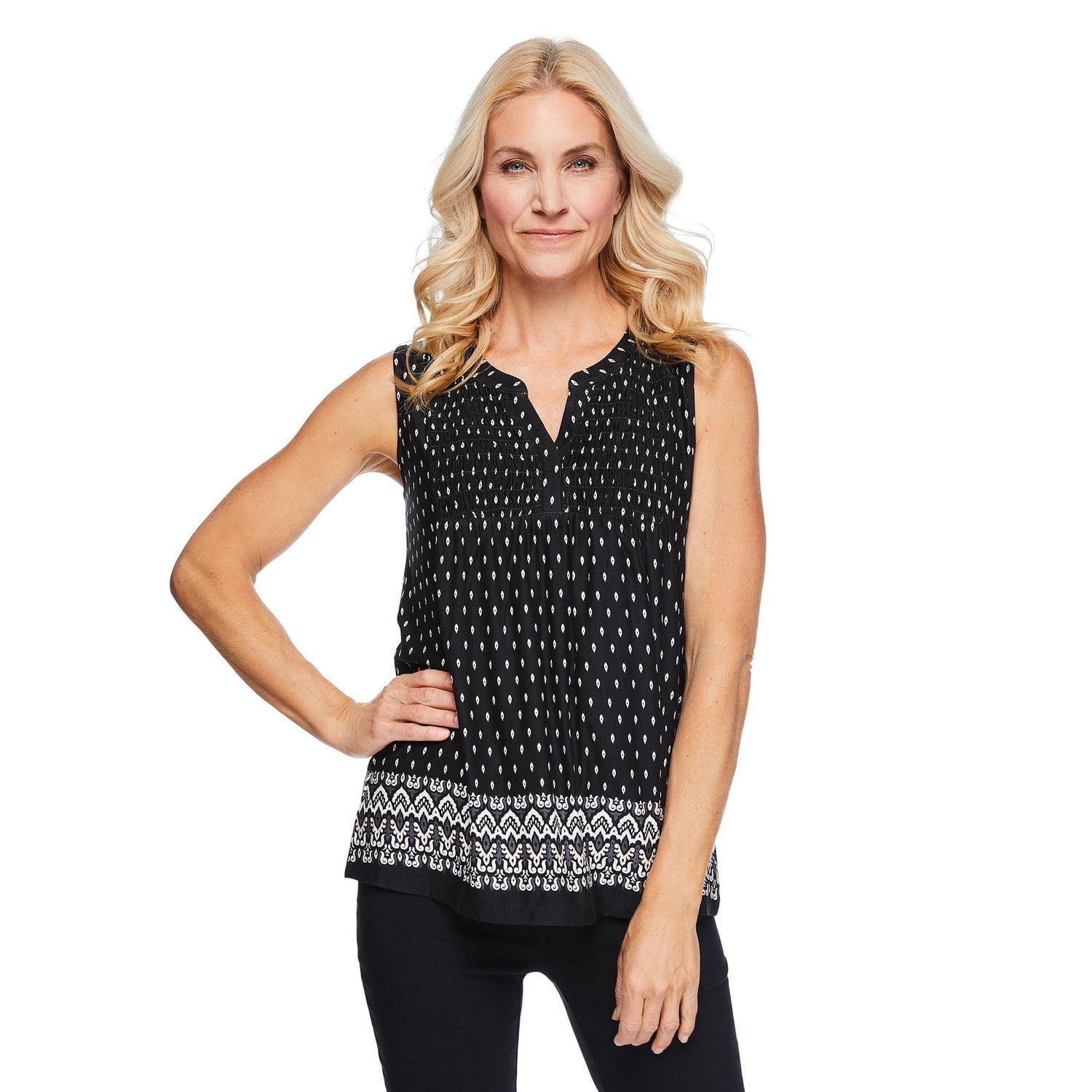 Iyla Women's Border Printed Top