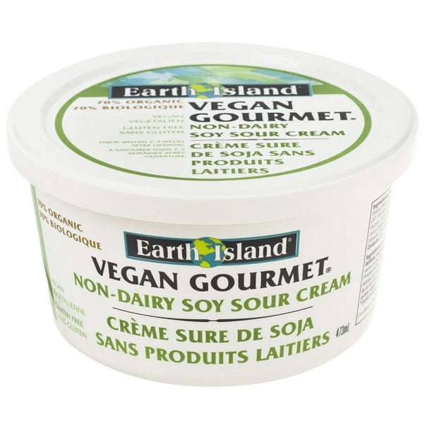 Crème sure de soja sans produits laitiers Vegan Gourmet d'Earth Island