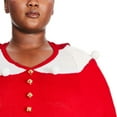 thumbnail image 4 of George Plus Women's Christmas Poncho Sweater, 4 of 6