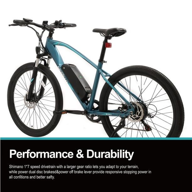 Vélo Électrique Movelo 27.5 Pouces de 350W avec Batterie Lithium-ion  Amovible 36V/10Ah pour Adultes-Dark Blue 