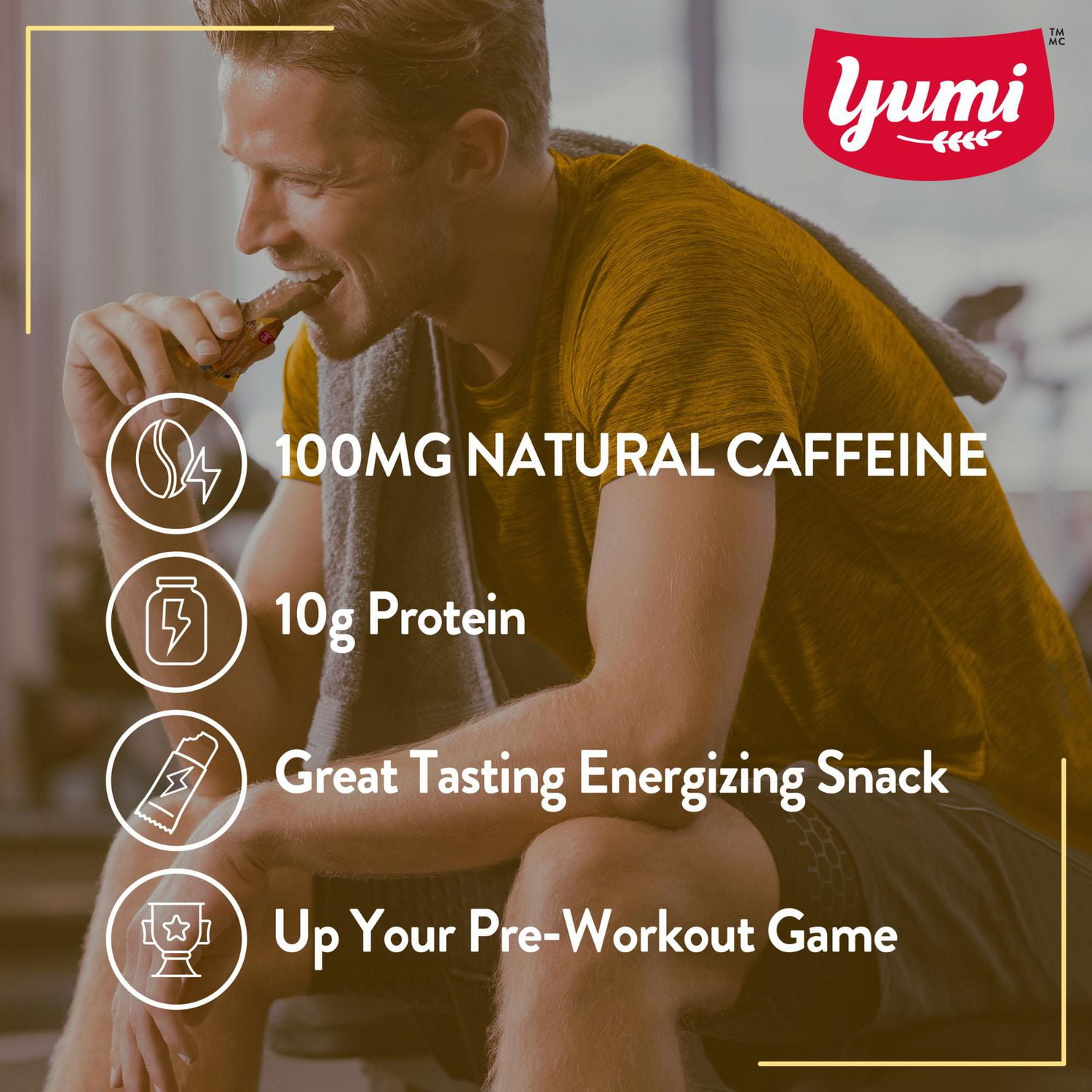 Yumi Caffeine Energy Oat Bar, Salted Caramel 50g
