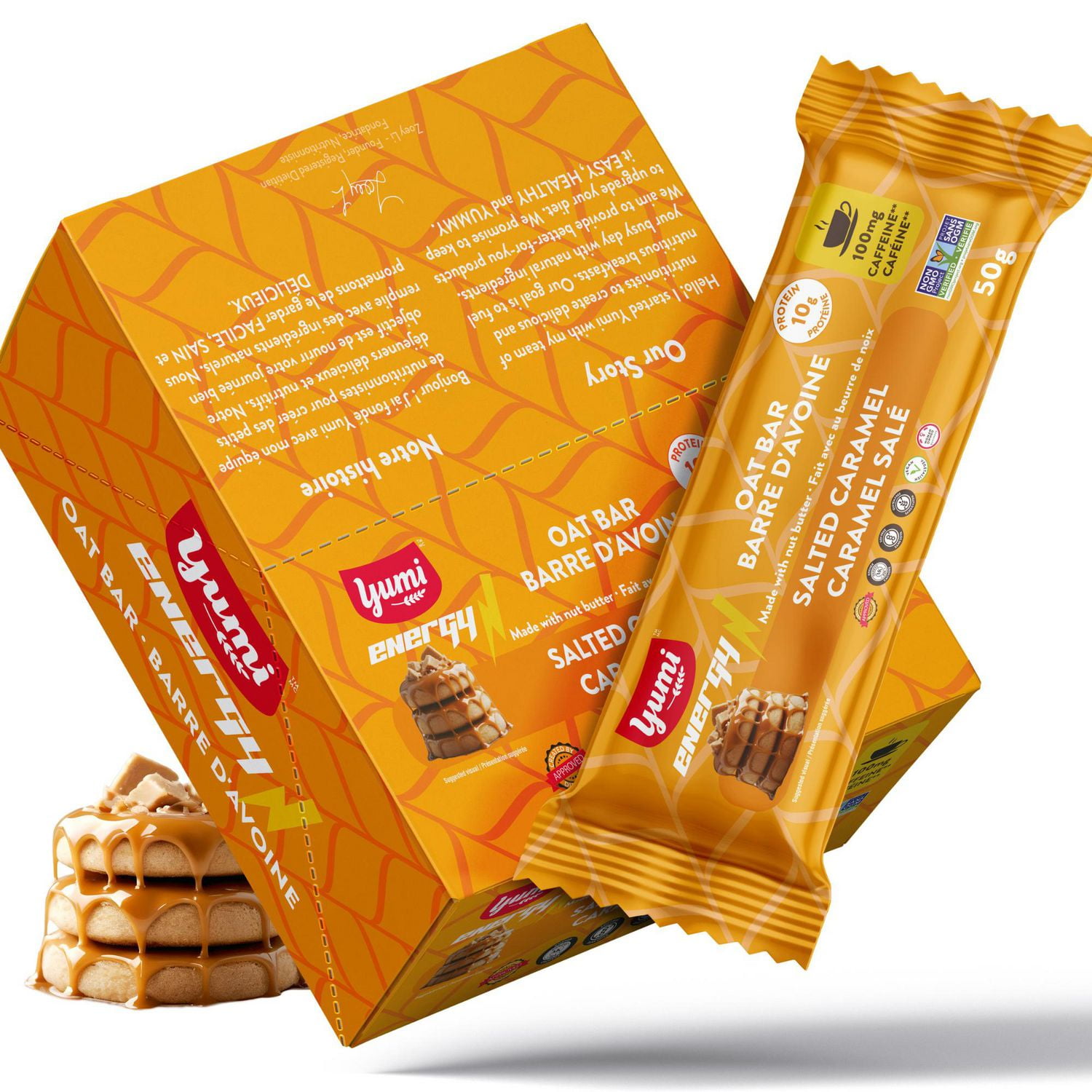 Yumi Caffeine Energy Oat Bar, Salted Caramel 50g