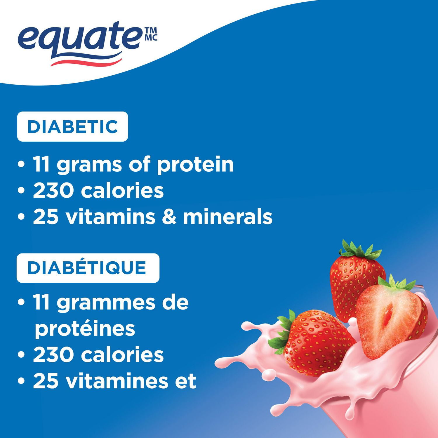 Equate Diabetic Strawberry Meal Replacement