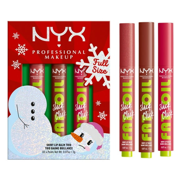 NYX Professional Makeup Fat Oil Slick Click Lip Balm Trio, 12hr Hydration