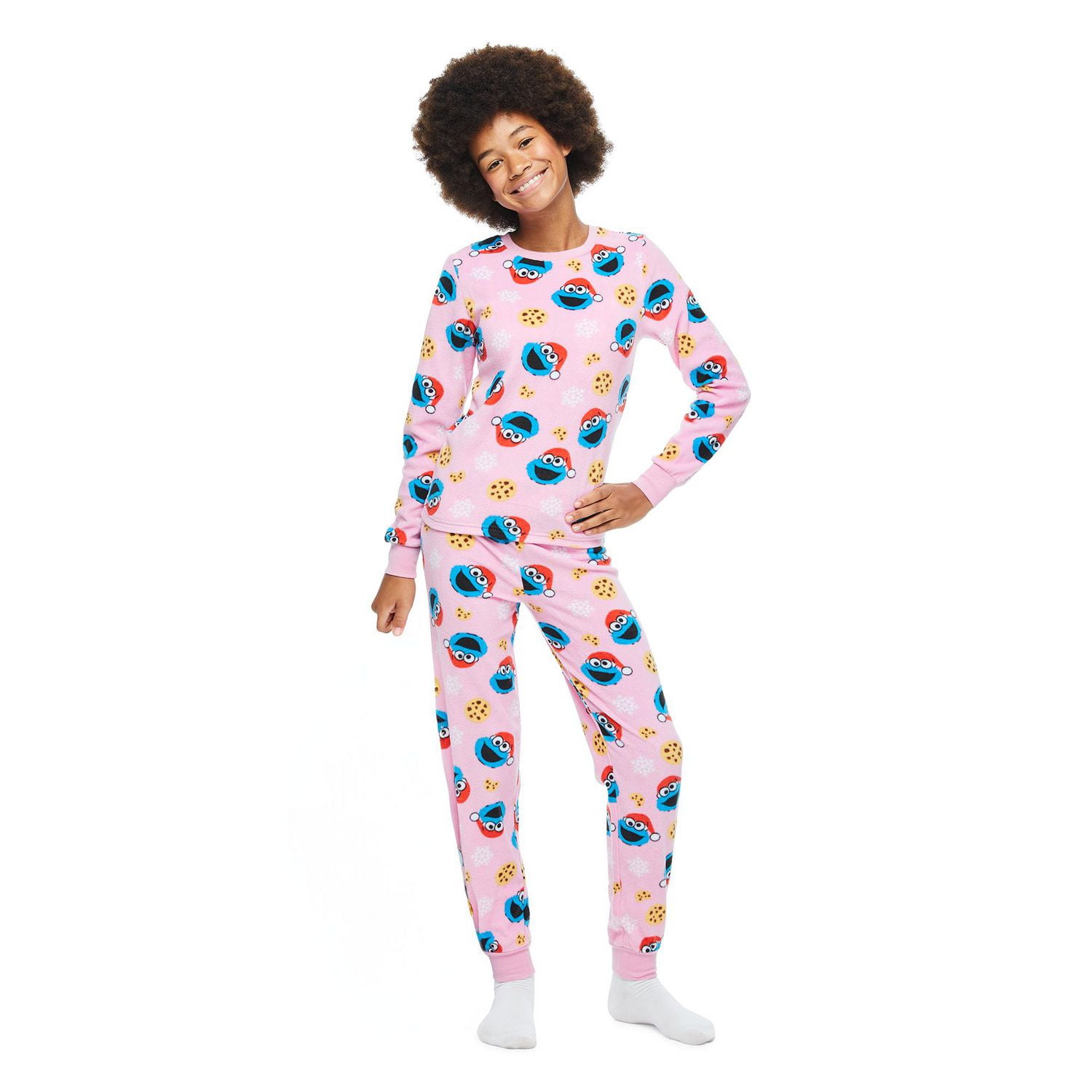 Sesame Street Family Holiday Cookie Monster Pajamas