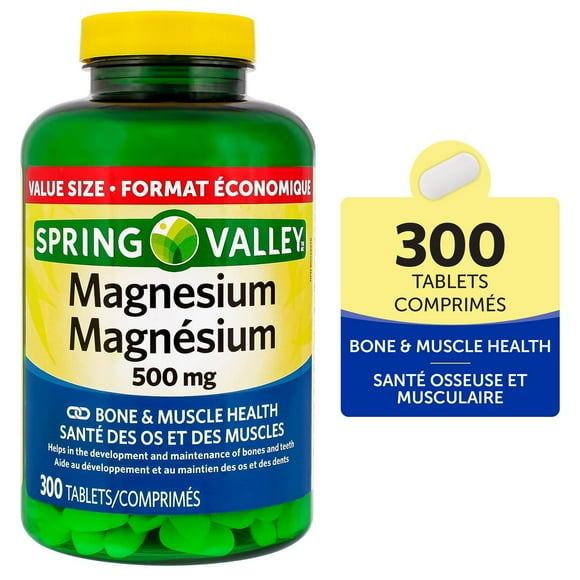 Spring Valley Magnesium Oxide, 500 mg, 300 Tablets<br>Value Size