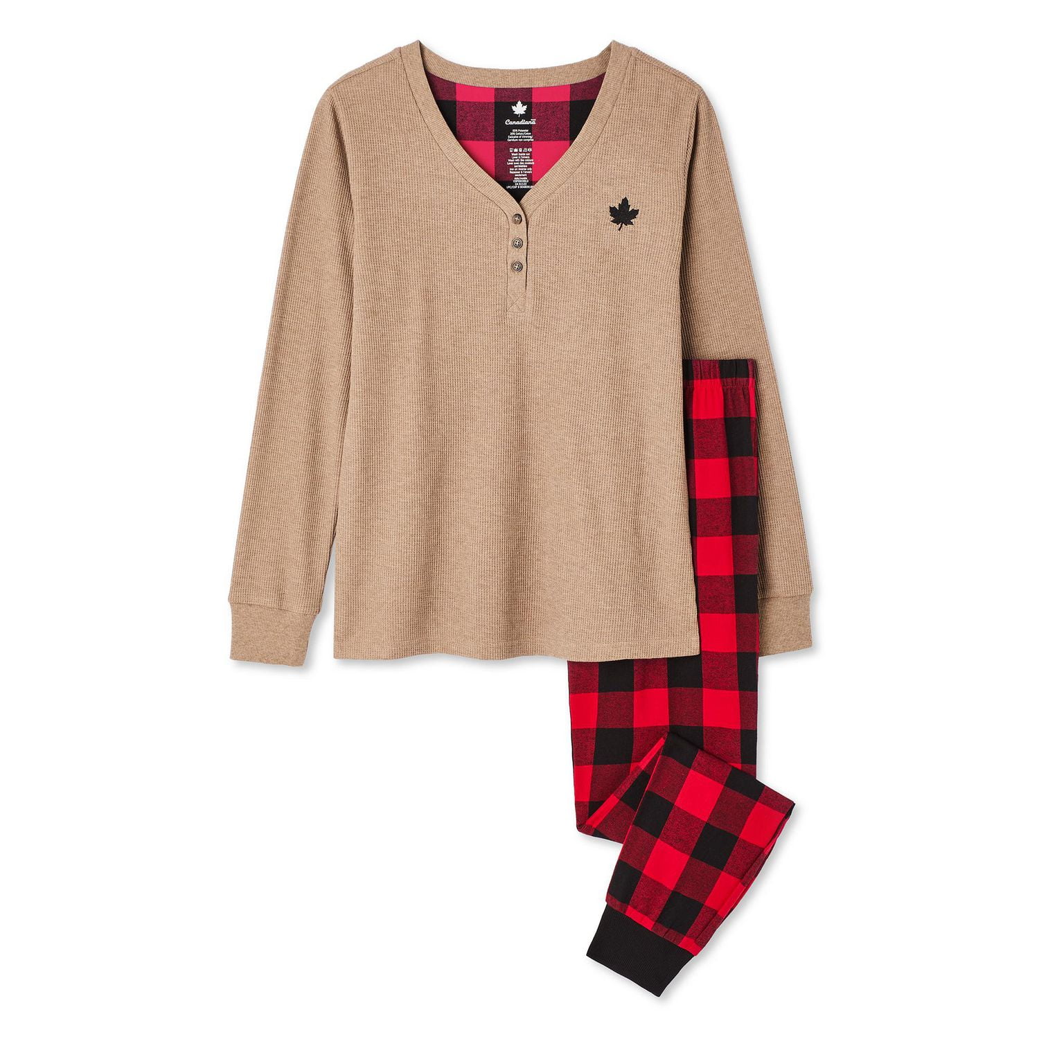 Pyjamas avec pantalon en flanelle Canadiana pour toute la famille