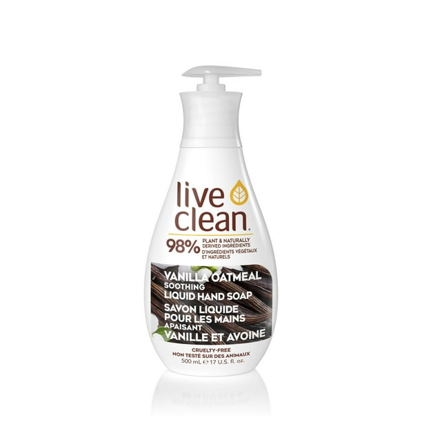 Live Clean Savon liquide pour les mains apaisant vanille et avoine 500 mL, Liquid Hand Soap