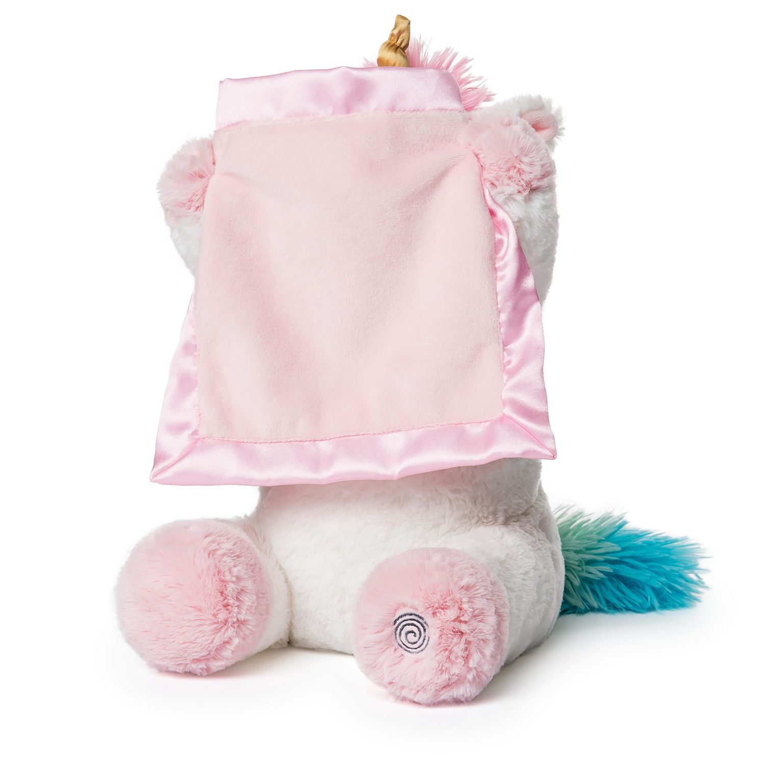 Peek-a-Boo Furry Friends Peek-a-Boo Unicorn Plush, Cream & Pink