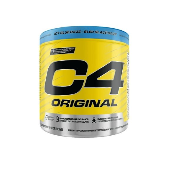 Cellucor C4 Original Pre-Workout Powder – 30 serv Icy Blue Razz