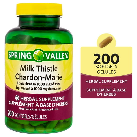 Spring Valley Milk Thistle, Equivalent to 1000 mg of seed, 200 Softgels