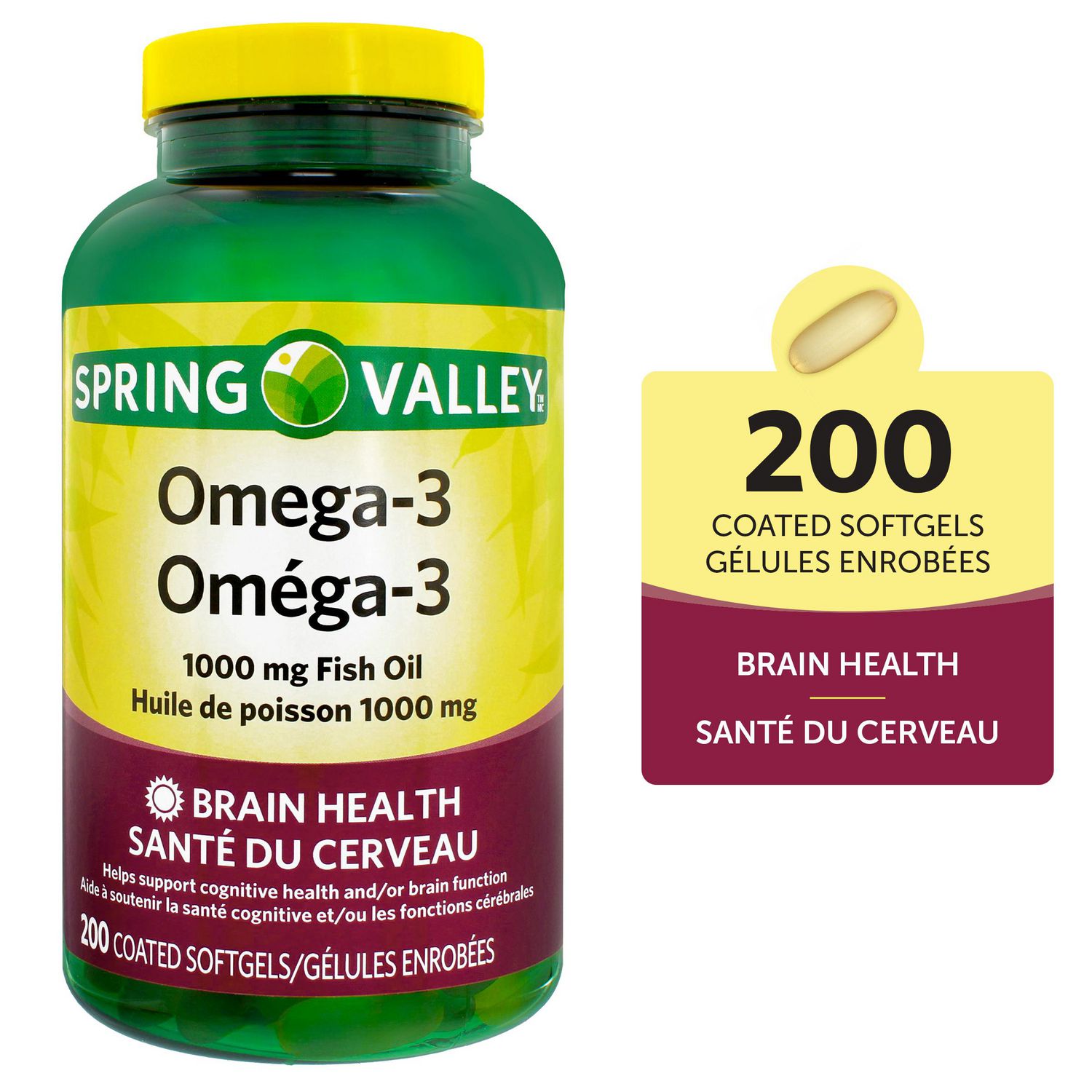 Spring Valley Omega-3 Fish Oil, 1000 mg