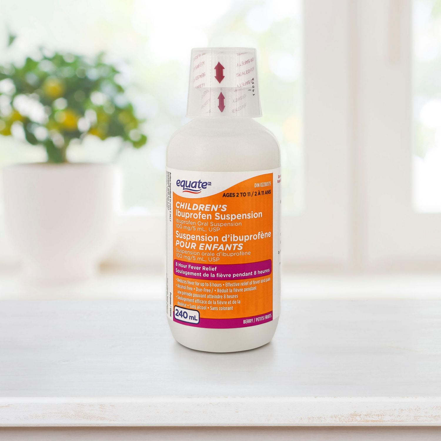 Equate Children's Ibuprofen Suspension, 240 mL, 100 mg/5 mL