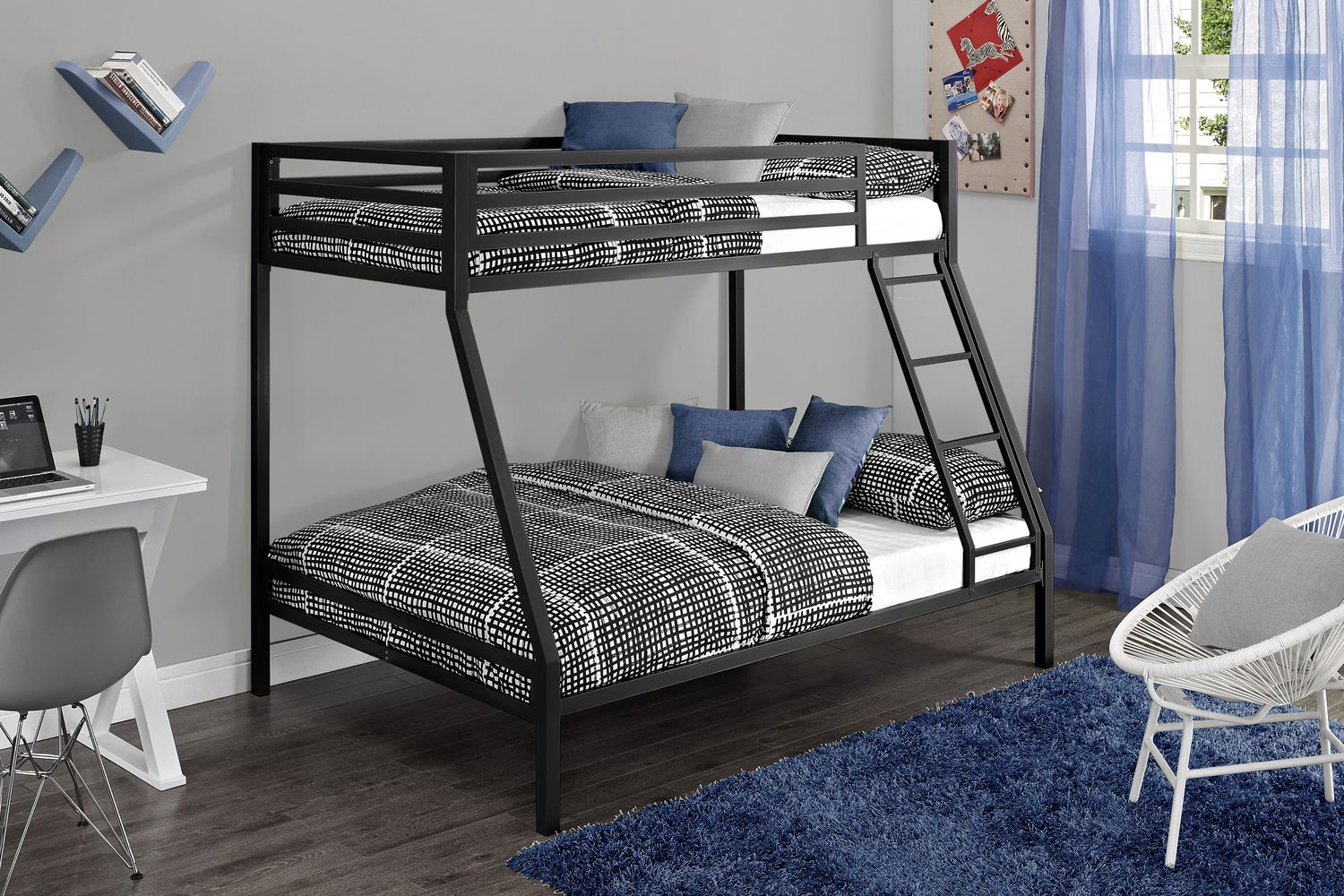 Mainstays Twin Over Full Metal Black, Mainstays Bunk Bed Twin Over Full Set