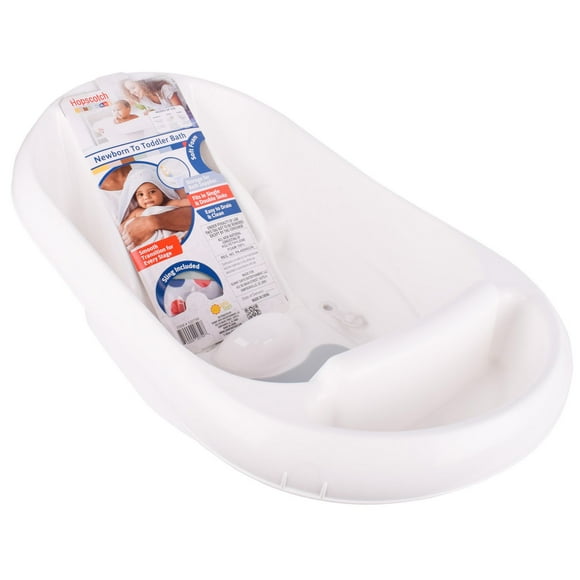Hopscotch Lane Newborn to Toddler Bathtub with Newborn Sling, Unisex, Toddler Bathtub with Newborn Sling